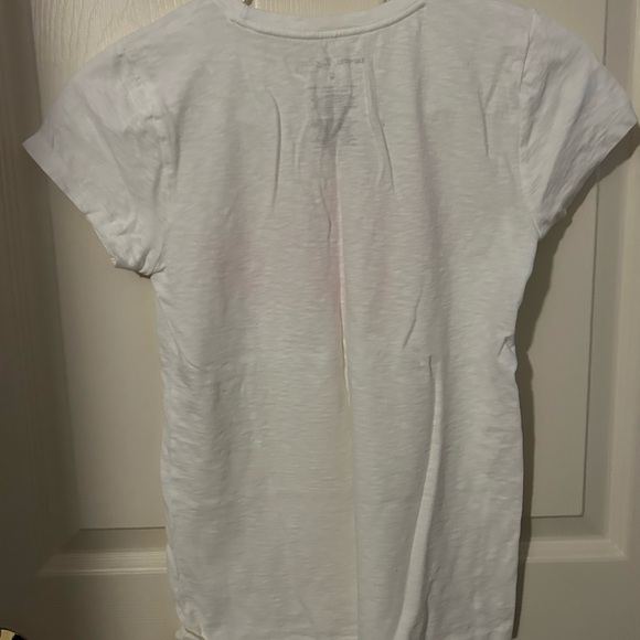 Express White and Pink Short Sleeve Tee with Graphic Design - Picture 3 of 3